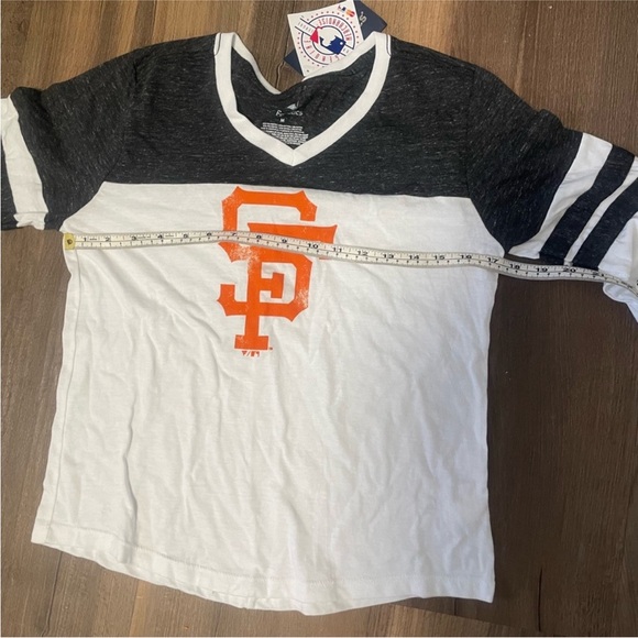 Genuine Merchandise women’s Long Sleeve Tee - Black, White, and Orange - Picture 7 of 8